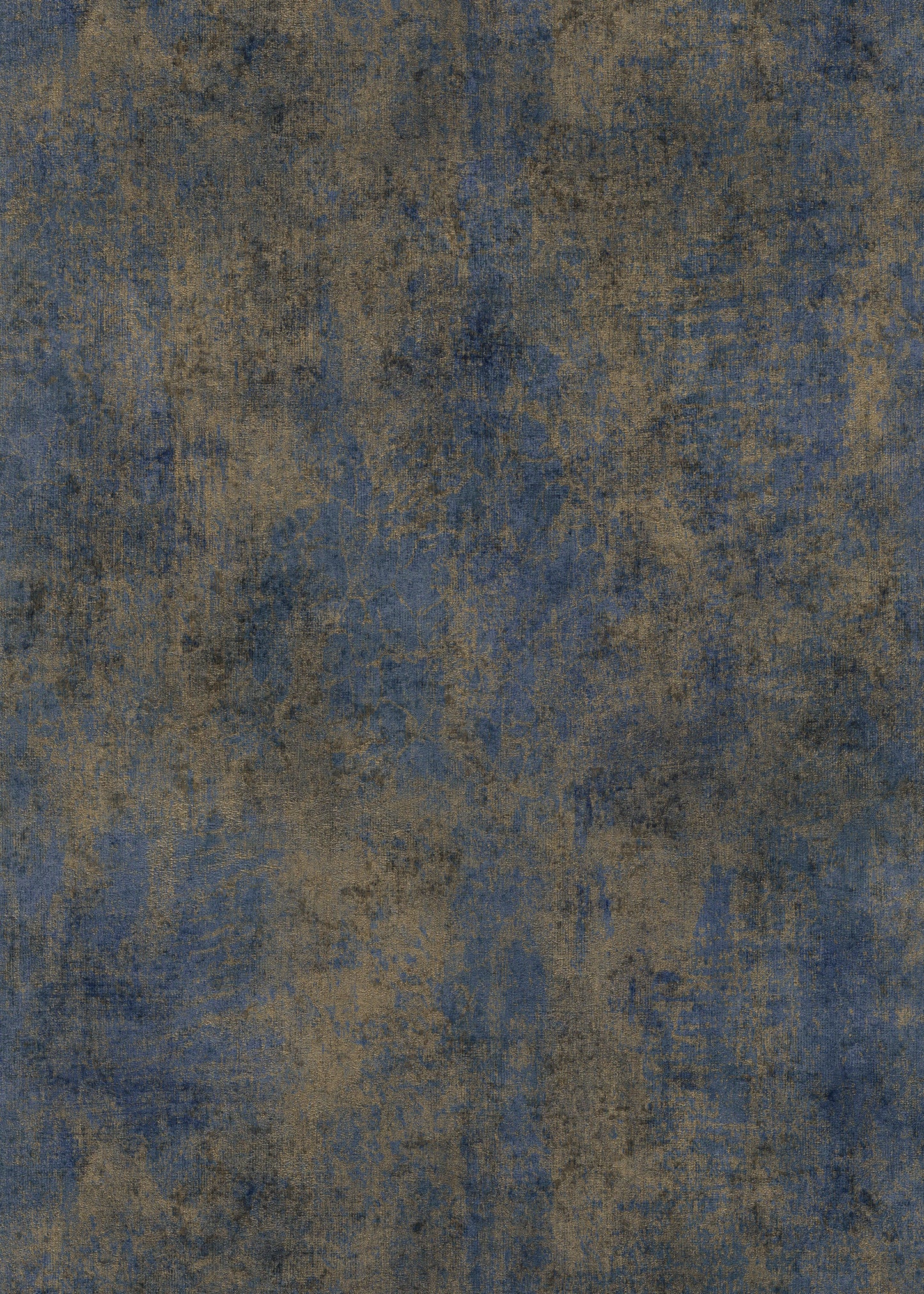 Modern Blue Gold Textured Wallpaper Metallic Vinyl Wallpaper Abstract Plaster Effect Luxury Wall Covering Dark Moody Decor