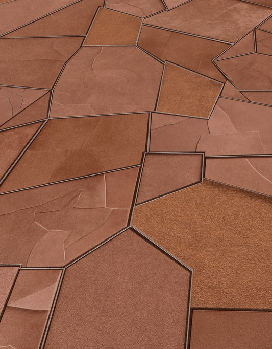 Terracotta Wallpaper Geometric Wallpaper Brown Wallpaper Modern Wallpaper Abstract Wallpaper Warm Neutral Wallpaper Accent Wall Wallpaper