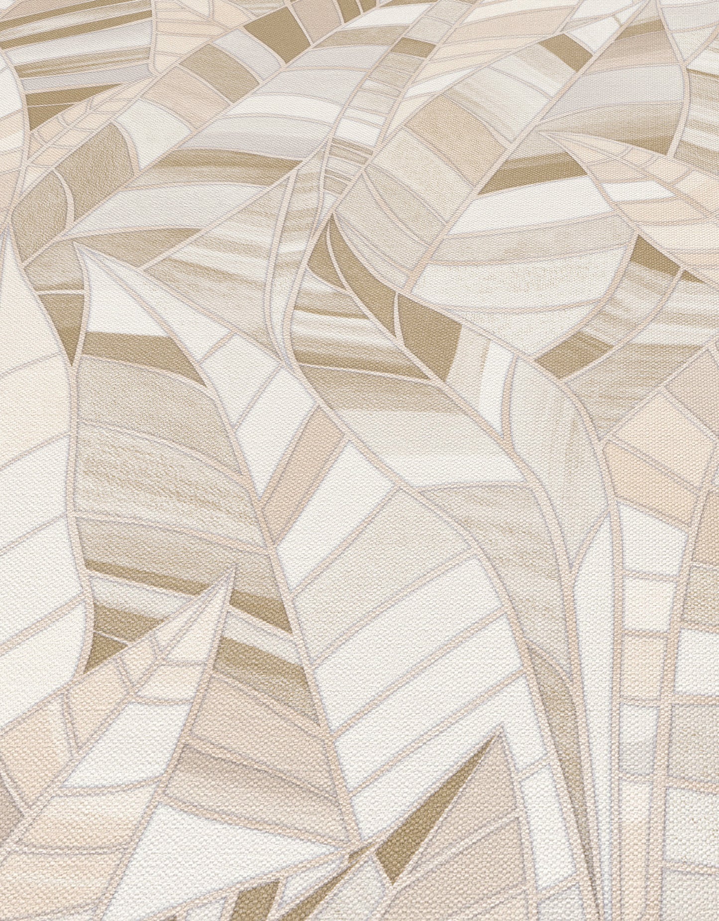 Beige Leaf Wallpaper Neutral Wallpaper Botanical Wallpaper Modern Wallpaper Textured Wallpaper Vinyl Wallpaper Nature Wallpaper Living Room