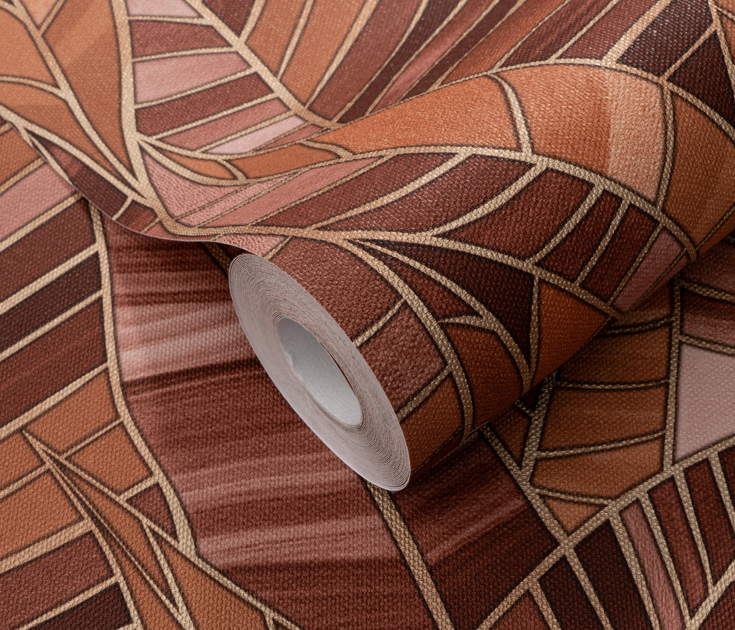 Terracotta Leaf Wallpaper Warm Neutral Wallpaper Botanical Wallpaper Modern Wallpaper Textured Wallpaper Vinyl Wallpaper Boho Wallpaper