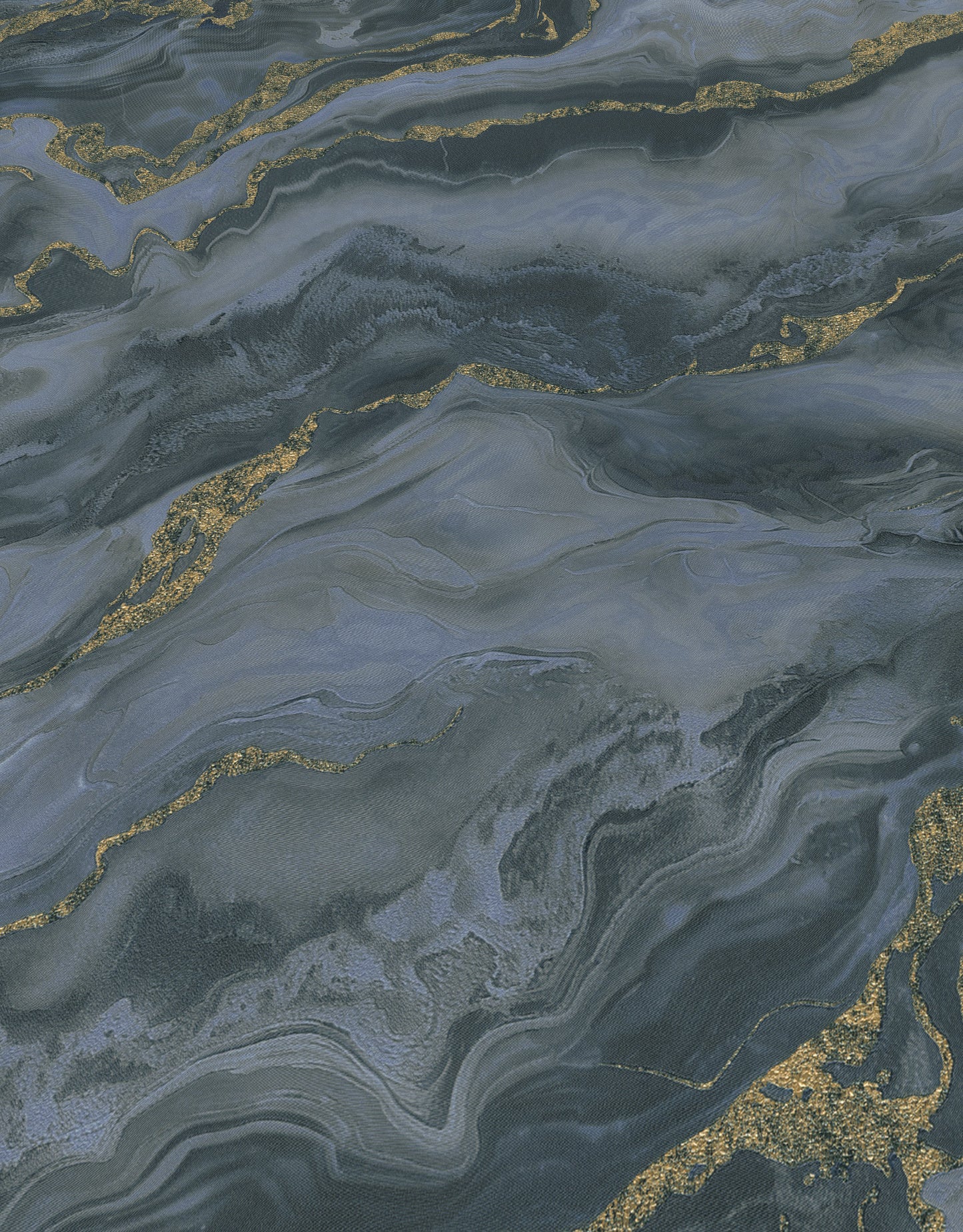 Black Dark Marble Gold Vein Luxury Wallpaper Moody Abstract Textured Wallpaper