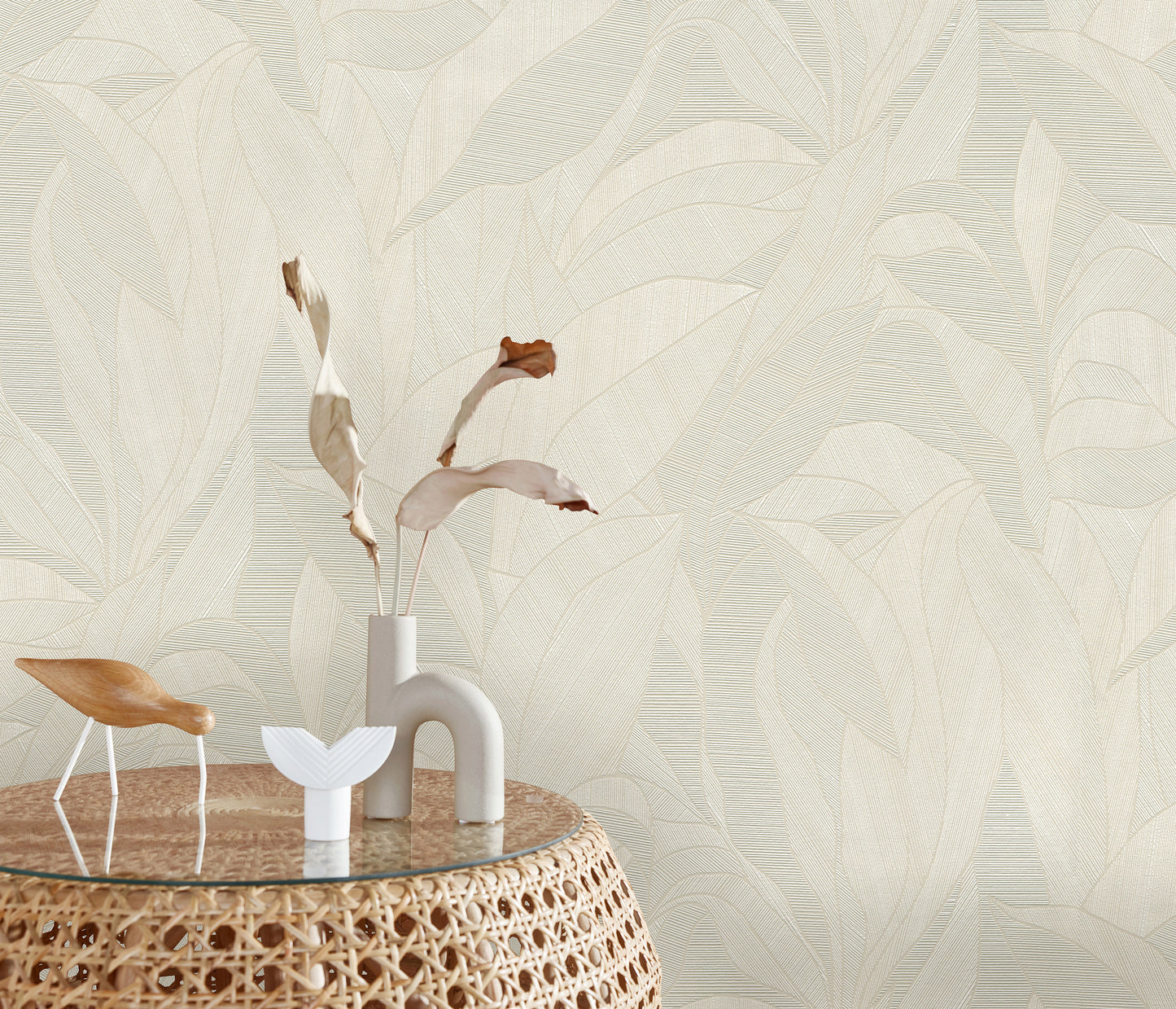 Beige Geometric Wallpaper | Modern Textured Line Wallpaper | Neutral Abstract Vinyl Wallpaper | Minimalist Wall Decor | Cameo Collection