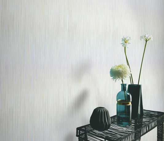 Pastel Stripe Wallpaper | Soft Neutral Vertical Line Wallpaper | Modern Textured Vinyl Wallpaper | Minimalist Wall Decor | Cameo Collection
