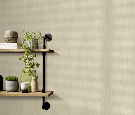 Modern Beige Textured Wallpaper | Vinyl Wallpaper Non-Woven | Neutral Sand Minimalist Wall Covering | Warm Fabric Effect | Cameo Collection