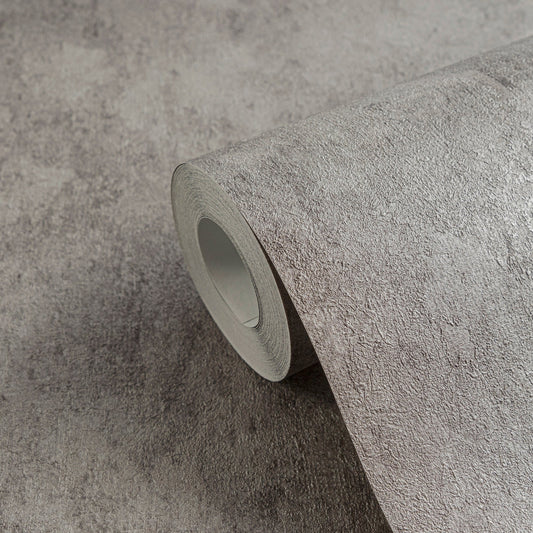 Grey Concrete Look Vinyl Wallpaper