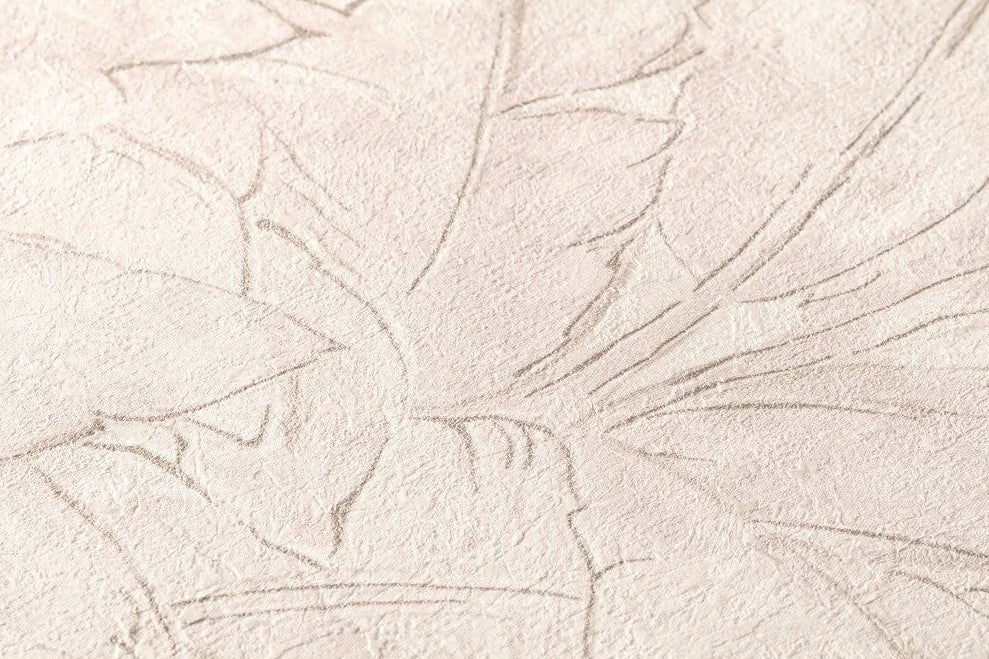 Floral Tropical Beige Modern Wallpaper
