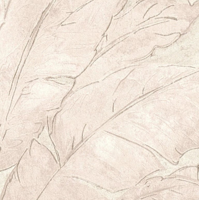 Floral Tropical Beige Modern Wallpaper