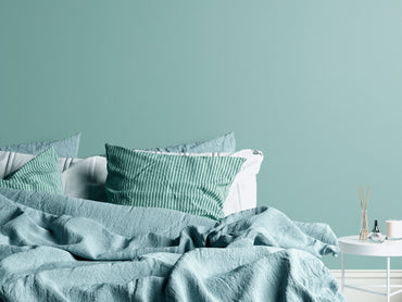 Aqua Blue Textured Vinyl Wallpaper – Modern Fabric Look Wall Covering