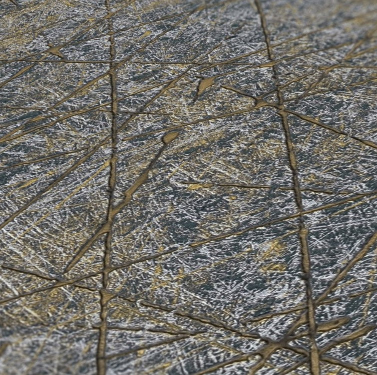 Grey & Gold Geometric Vinyl Wallpaper