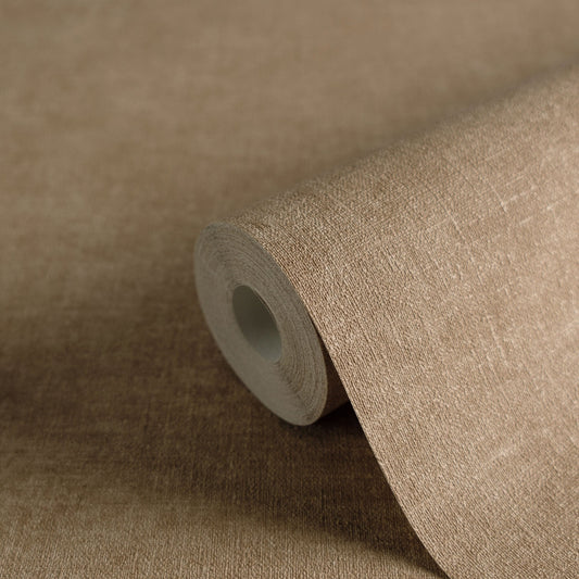 Warm Beige Linen Texture Vinyl Wallpaper – Modern Fabric Look Wall Covering