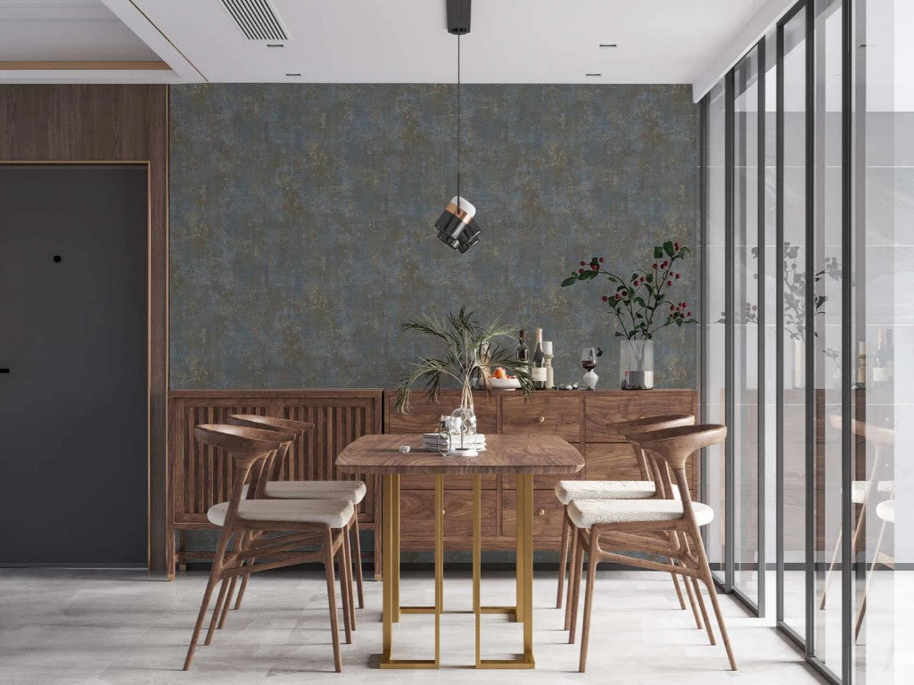 Modern Rustic Blue Gray Textured Faux Concrete wallpaper