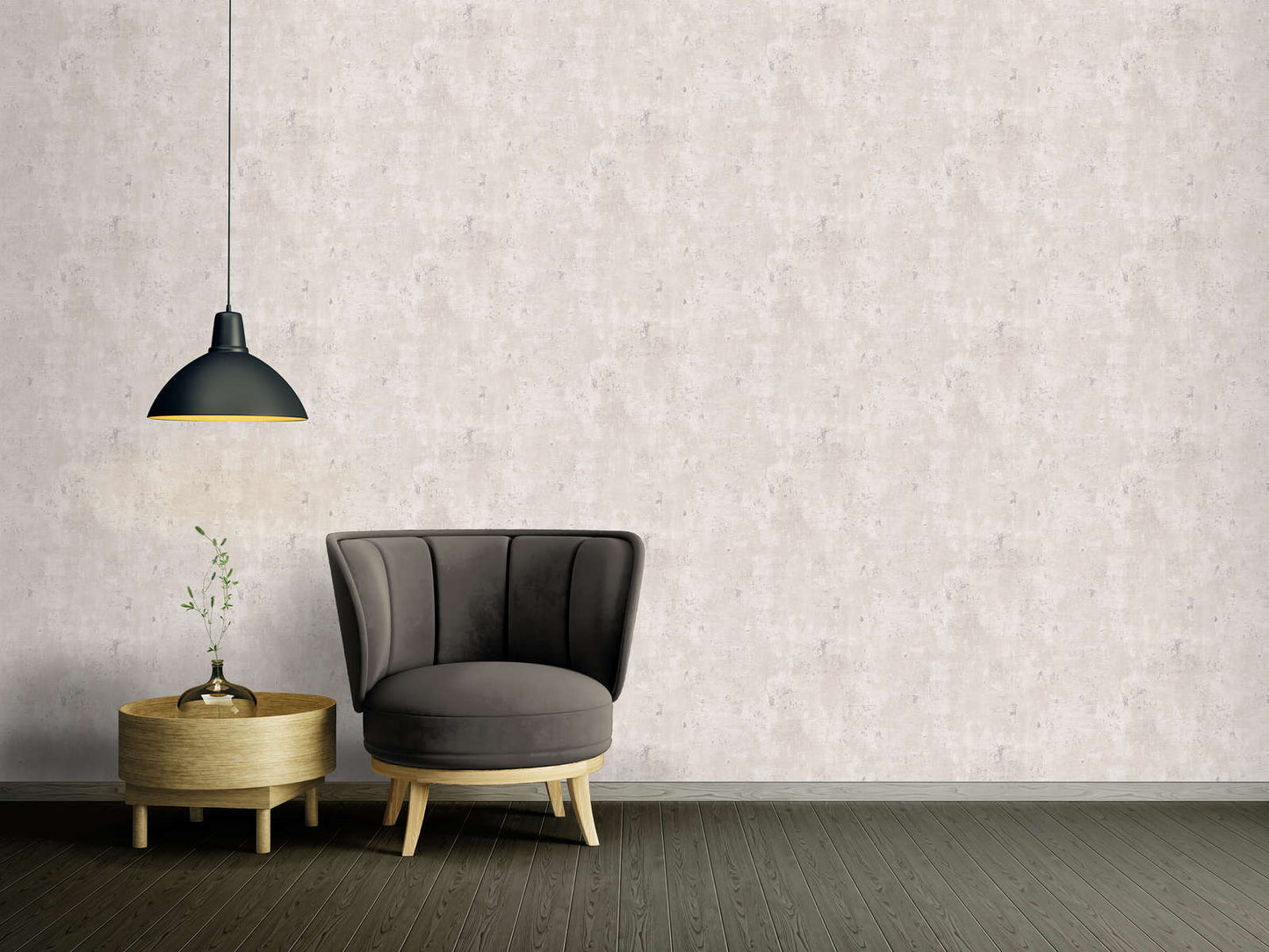 Light Beige Concrete Look Vinyl Wallpaper – Modern Textured Wall Covering