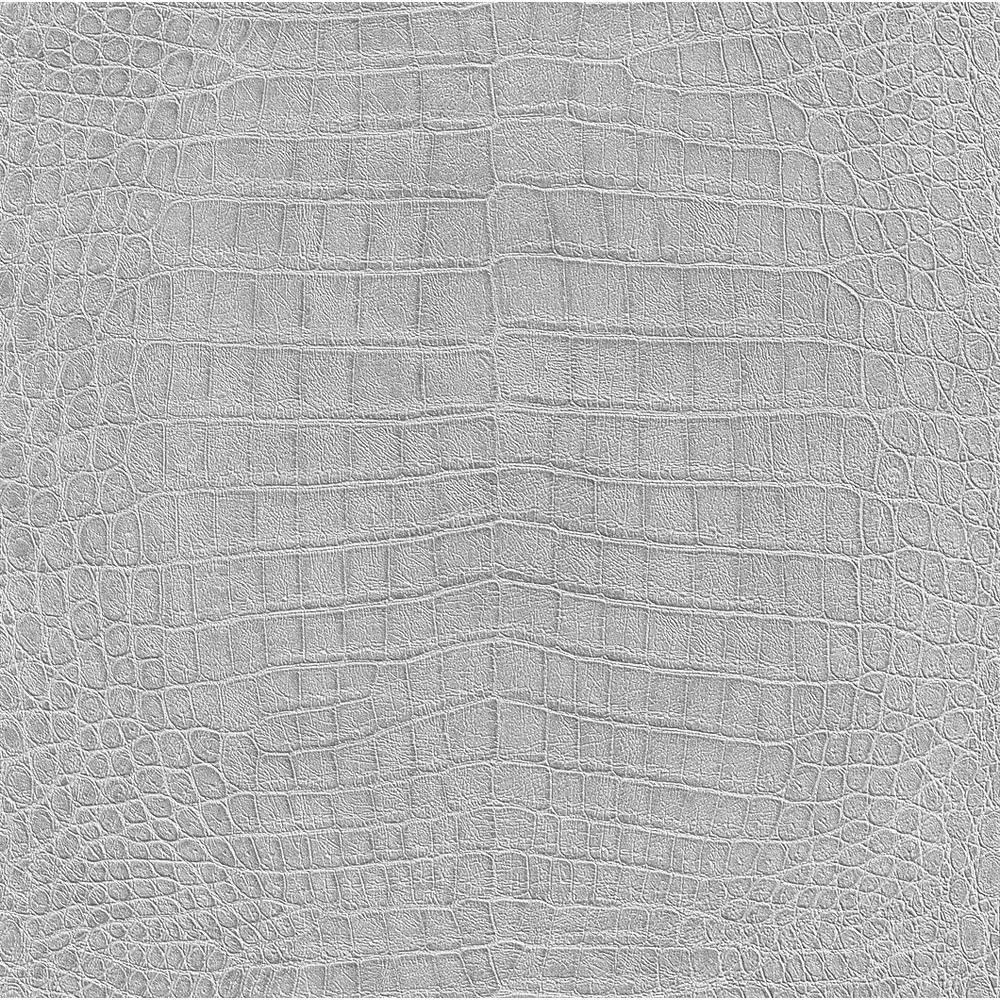 Luxury Crocodile Texture Grey Vinyl Wallpaper