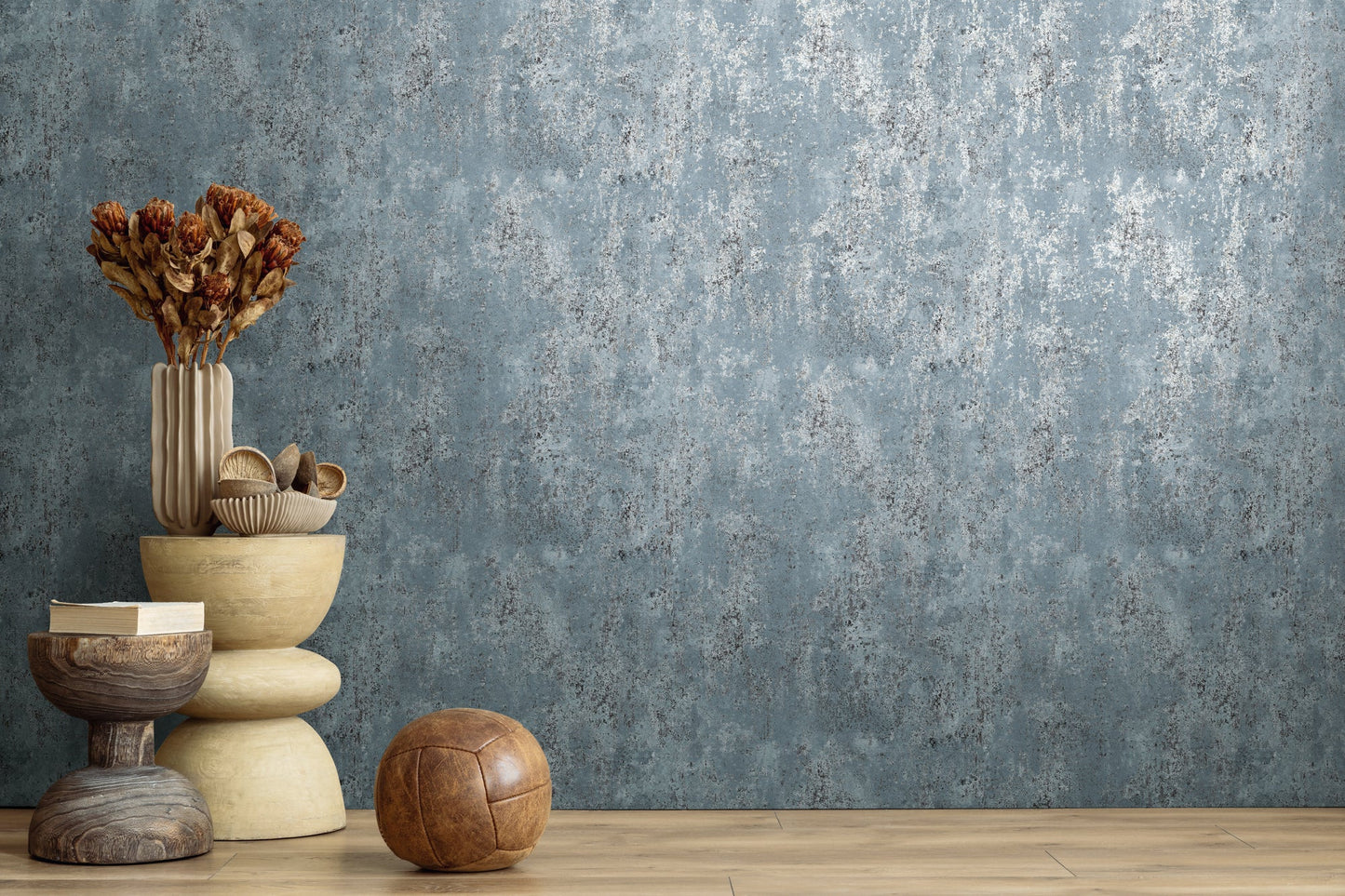 Grey Concrete Effect Wallpaper with Subtle Metallic Finish