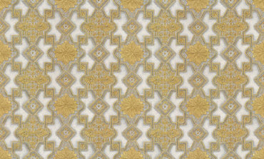 Luxury Gold Geometric Wallpaper with Ornamental Pattern