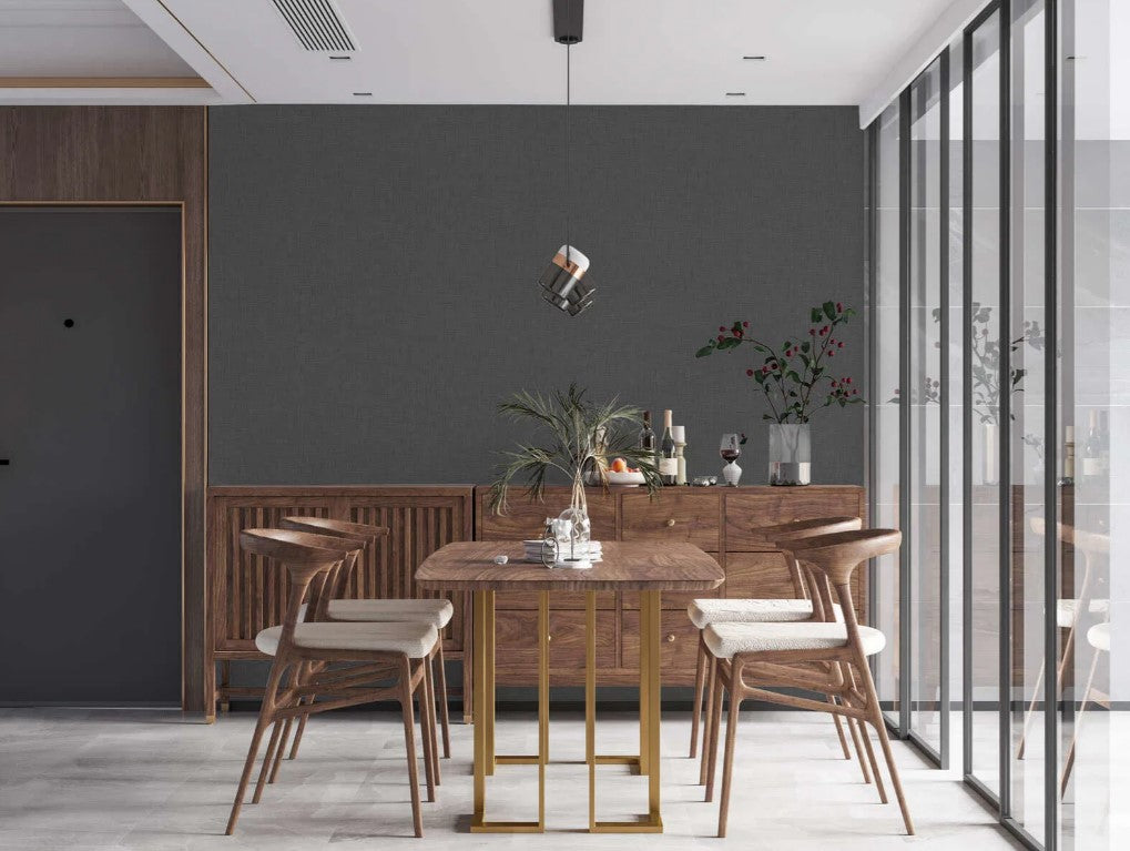 Charcoal Textured Vinyl Wallpaper