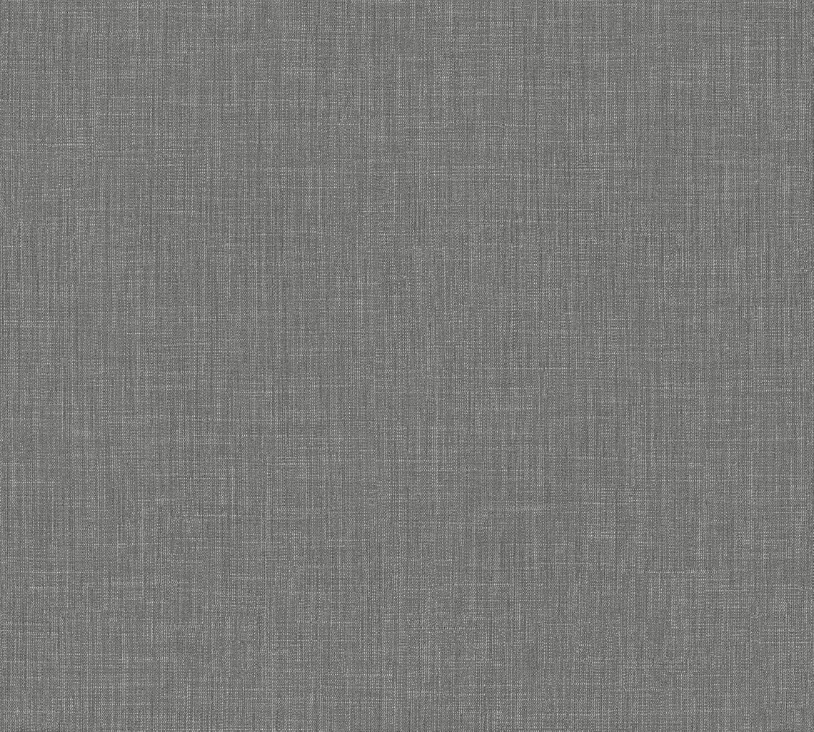 Dark Grey Linen Texture Wallpaper – Modern Fabric Look Vinyl Wallcovering