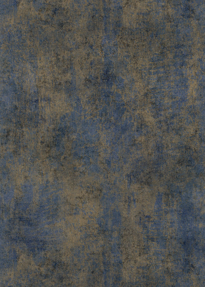 Modern Blue Gold Textured Wallpaper Metallic Vinyl Wallpaper Abstract Plaster Effect Luxury Wall Covering Dark Moody Decor