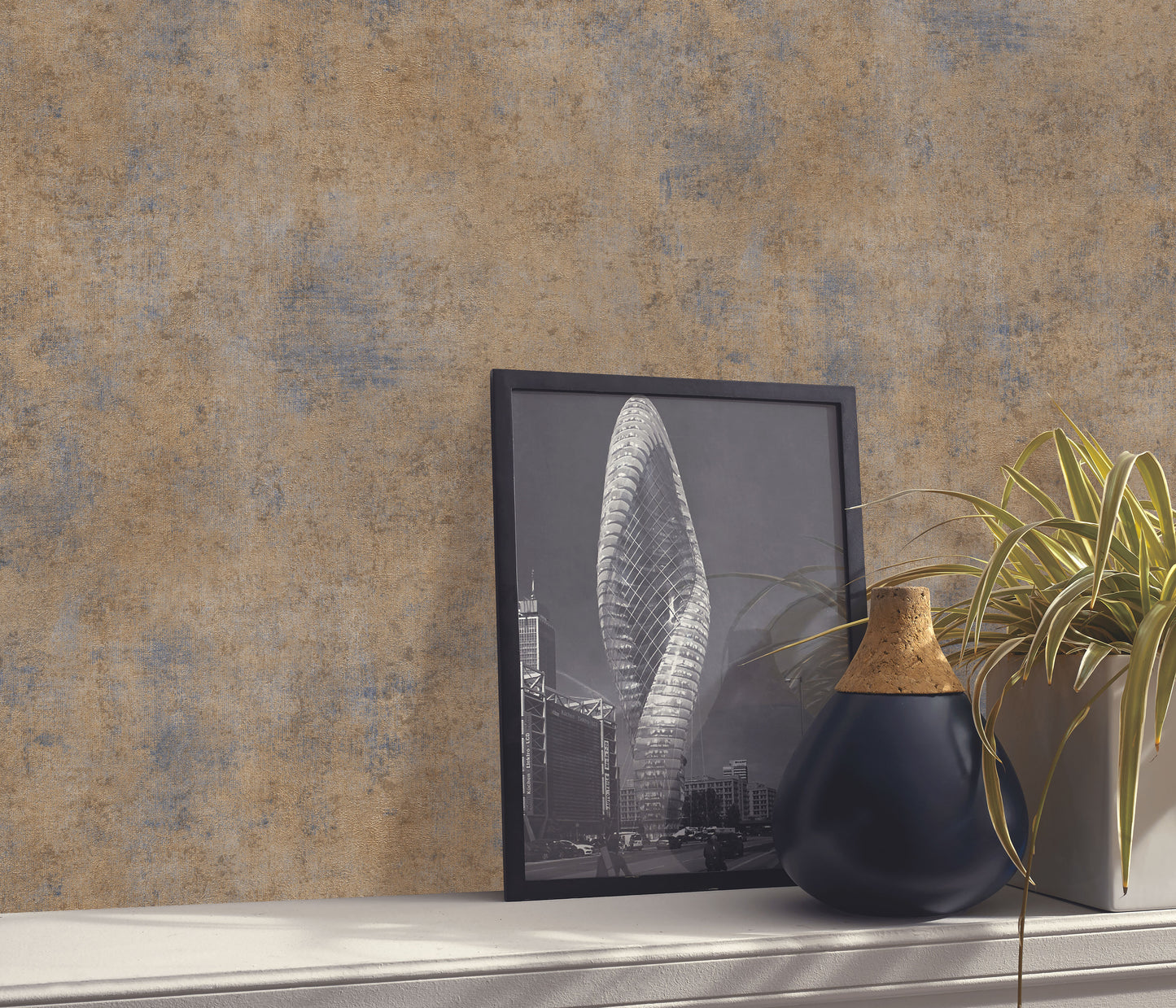Taupe faux Stone modern wallpaper Neutral textured wallpaper Patina beige wallpaper Faux concrete wallpaper