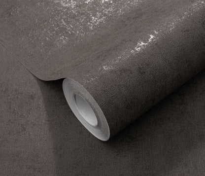 Charcoal Deep Graphite modern wallpaper Dark concrete wallpaper Industrial texture wallpaper