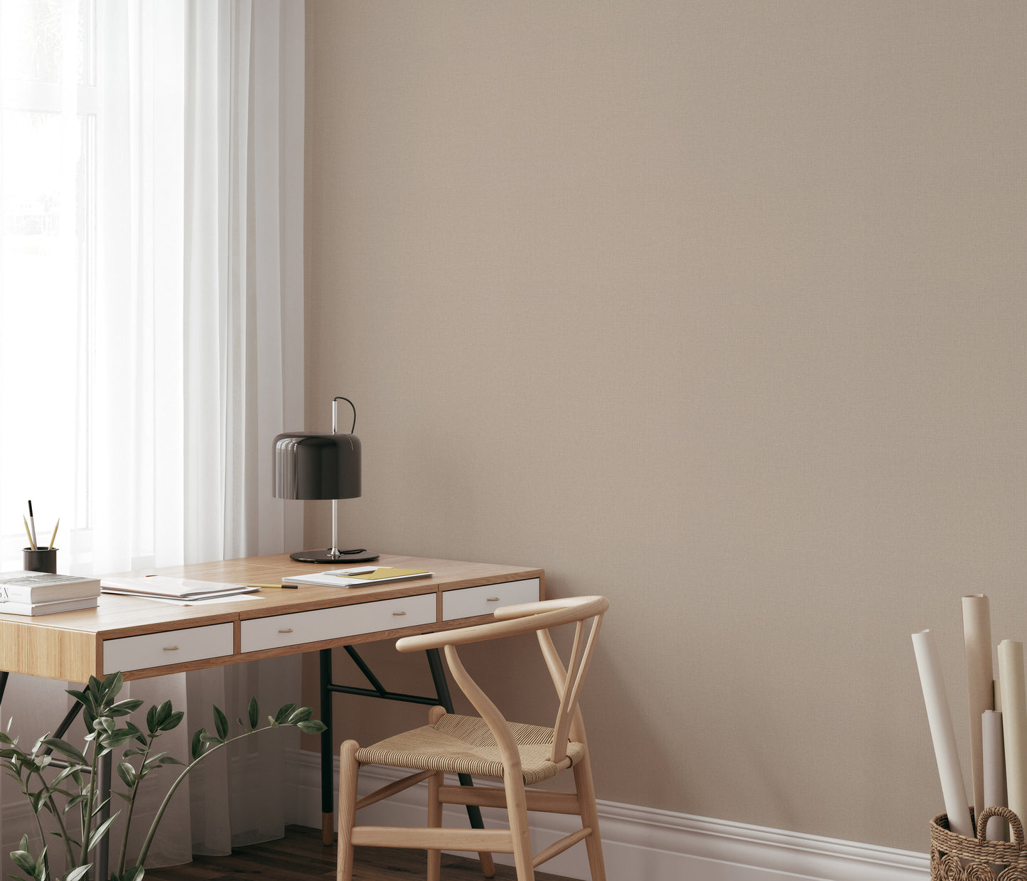 Beige textured Linen modern wallpaper neutral wallpaper scandinavian kitchen bedroom bathroom wallpaper