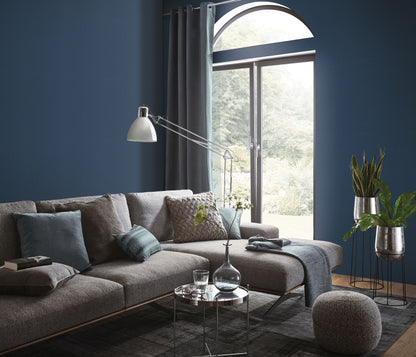 Navy Linen modern wallpaper Dark blue textured Luxury fabric bedroom kitchen bathroom wallpaper
