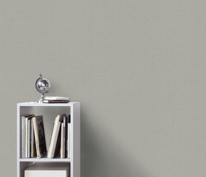 Grey Textured Fabric modern wallpaper faux kitchen bedroom bathroom wallpaper