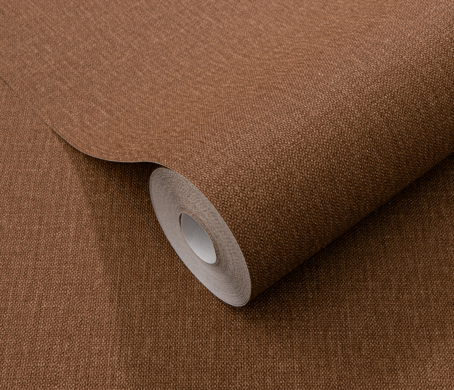 Brown modern textured vinyl wallpaper fabric linen kitchen bedroom bathroom wallpaper