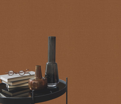 Brown modern textured vinyl wallpaper fabric linen kitchen bedroom bathroom wallpaper