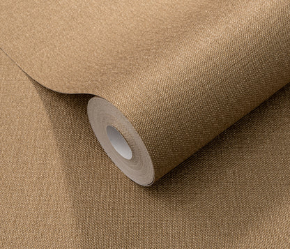 Caramel Tan Wallpaper Warm Brown Wallpaper Textured Linen Wallpaper Neutral Wallpaper Cozy Wall Decor Modern Minimalist Japandi Wallpaper