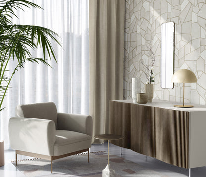 Geometric Wallpaper Gold Wallpaper Cream Wallpaper Modern Wallpaper Abstract Wallpaper Luxury Wallpaper Accent Wall Wallpaper Textured