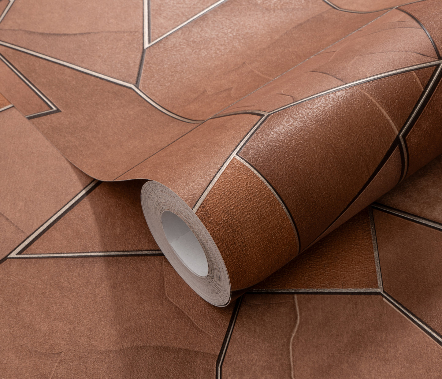 Terracotta Wallpaper Geometric Wallpaper Brown Wallpaper Modern Wallpaper Abstract Wallpaper Warm Neutral Wallpaper Accent Wall Wallpaper