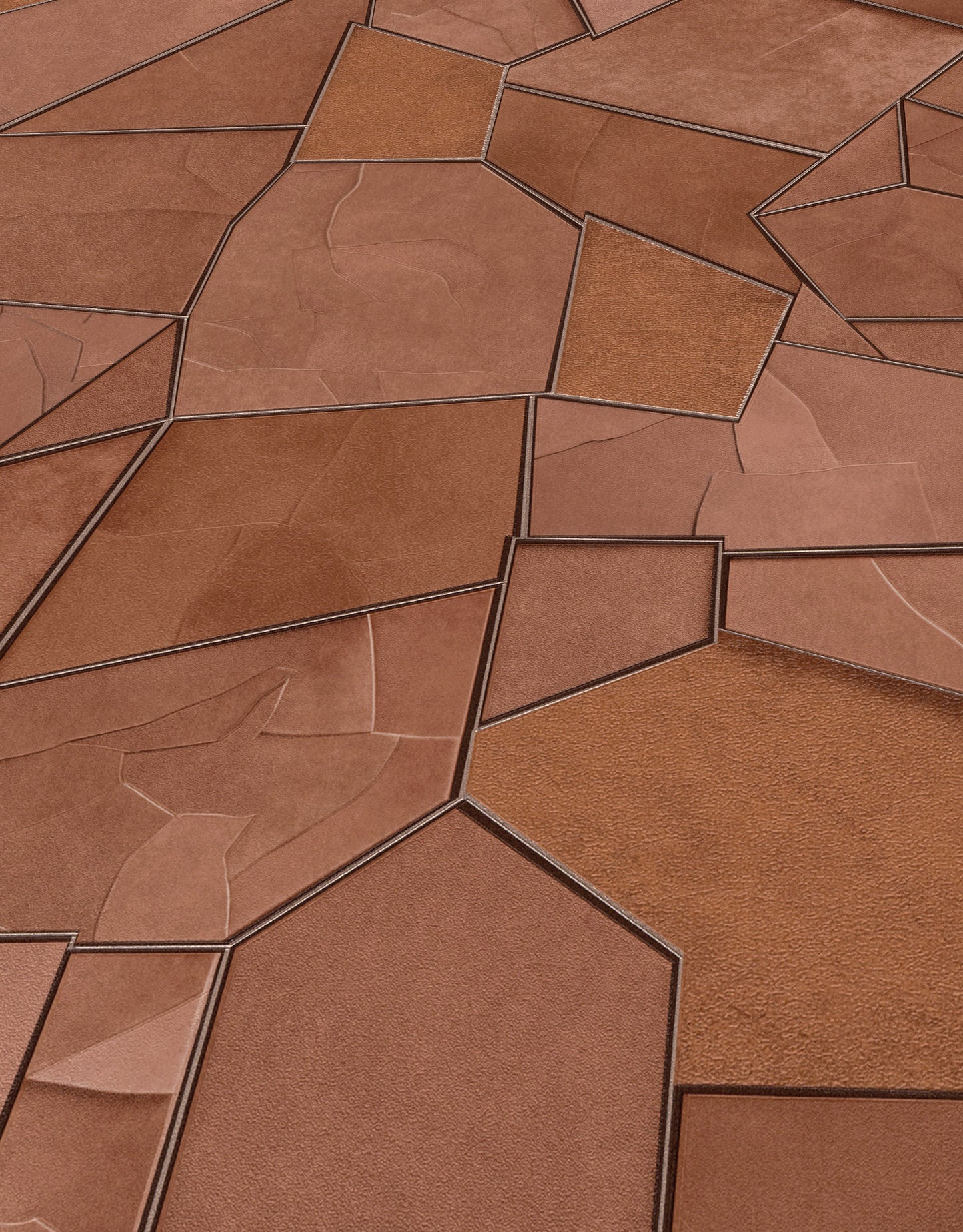 Terracotta Wallpaper Geometric Wallpaper Brown Wallpaper Modern Wallpaper Abstract Wallpaper Warm Neutral Wallpaper Accent Wall Wallpaper
