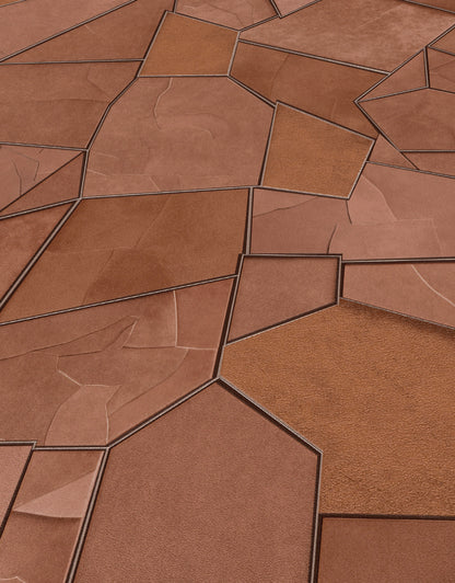 Terracotta Wallpaper Geometric Wallpaper Brown Wallpaper Modern Wallpaper Abstract Wallpaper Warm Neutral Wallpaper Accent Wall Wallpaper