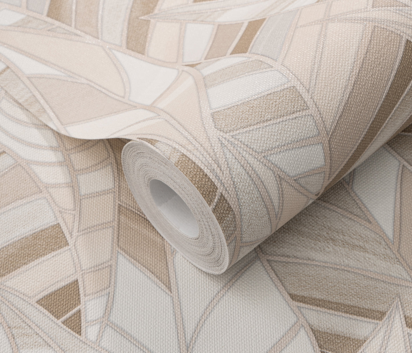 Beige Leaf Wallpaper Neutral Wallpaper Botanical Wallpaper Modern Wallpaper Textured Wallpaper Vinyl Wallpaper Nature Wallpaper Living Room