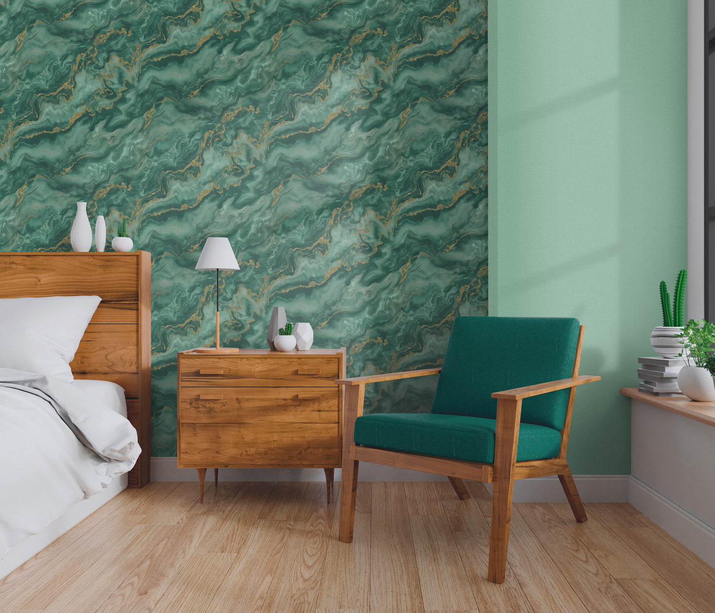 Green Marble Wallpaper Emerald Dark Wallpaper Gold Luxury Wallpaper