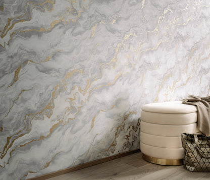 White Marble Wallpaper Gold Marble Wallpaper Neutral Wallpaper Light Grey Wallpaper Modern Wallpaper Luxury Wallpaper Textured Wallpaper
