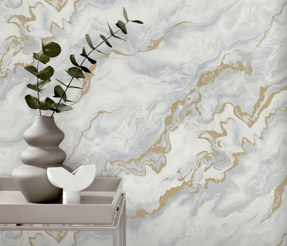 White Marble Wallpaper Gold Marble Wallpaper Neutral Wallpaper Light Grey Wallpaper Modern Wallpaper Luxury Wallpaper Textured Wallpaper