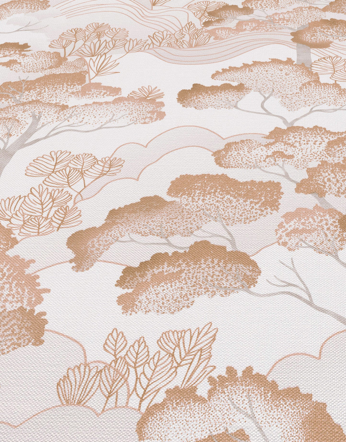 Terracotta Wallpaper Neutral Wallpaper Chinoiserie Wallpaper Tree Wallpaper Forest Wallpaper Beige Wallpaper Boho Wallpaper Warm Wallpaper