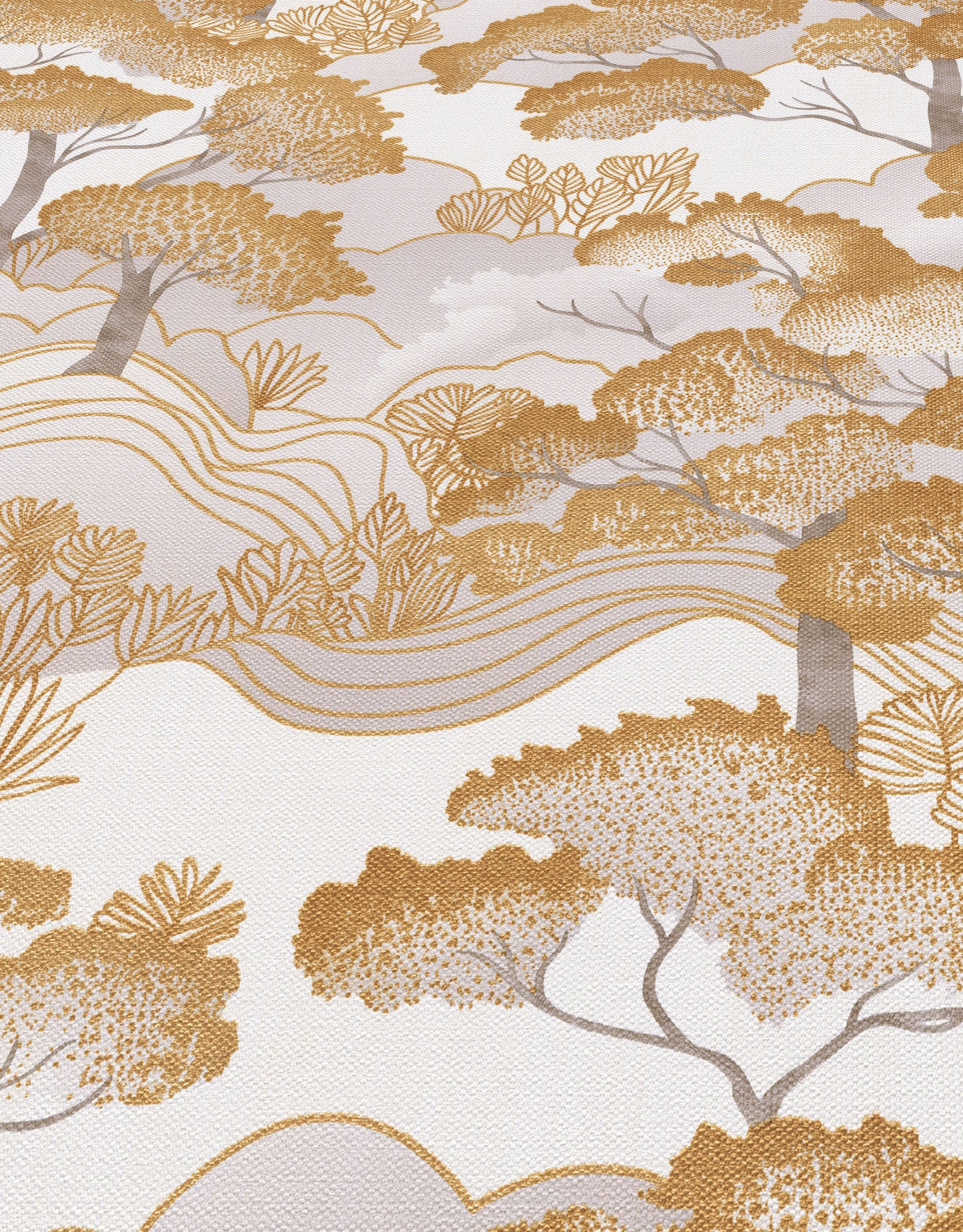 Gold Wallpaper Neutral Wallpaper Chinoiserie Wallpaper Tree Wallpaper Forest Wallpaper Beige Wallpaper Luxury Wallpaper Textured Wallpaper