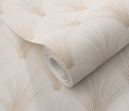 Art Deco Wallpaper Neutral Wallpaper Cream Wallpaper Gold Wallpaper Geometric Wallpaper Textured Wallpaper Vinyl Wallpaper Beige Wallpaper