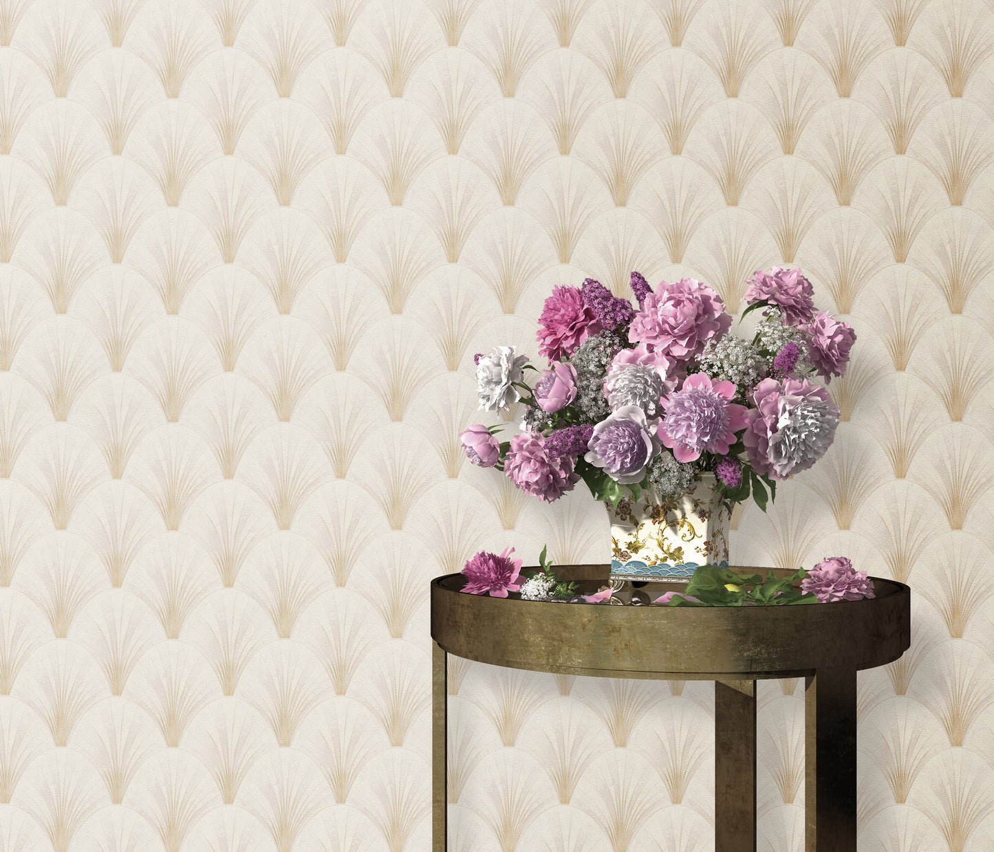 Art Deco Wallpaper Neutral Wallpaper Cream Wallpaper Gold Wallpaper Geometric Wallpaper Textured Wallpaper Vinyl Wallpaper Beige Wallpaper