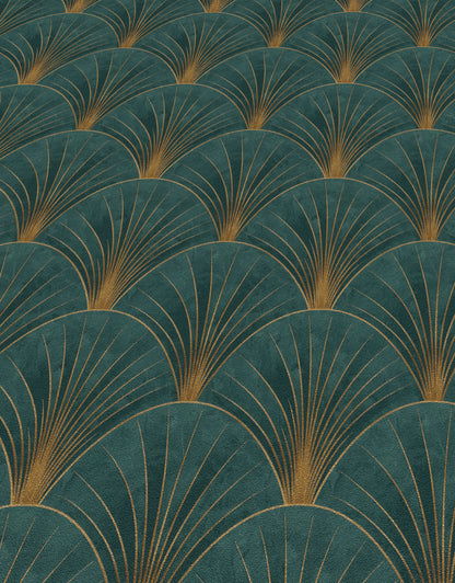 Art Deco Wallpaper Dark Green Wallpaper Emerald Wallpaper Gold Wallpaper Geometric Wallpaper Textured Wallpaper Vinyl Wallpaper Luxury