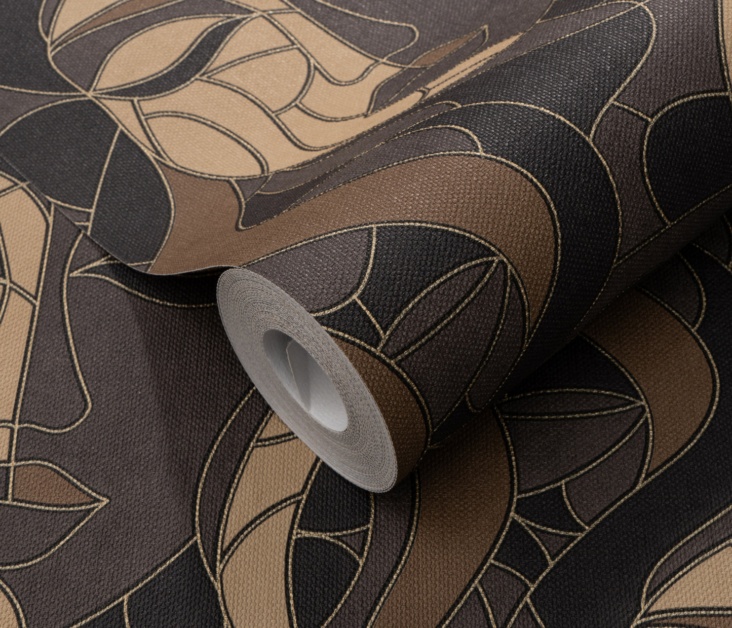 Art Deco Wallpaper Face Wallpaper Charcoal Gold Wallpaper Abstract Wallpaper Modern Wallpaper Statement Wallpaper Luxury Wallpaper Dark