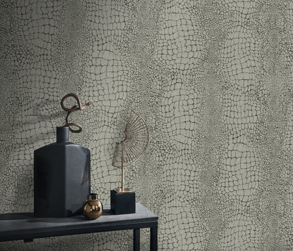 Grey Pebble Stone Wallpaper | Modern Organic Texture Wallpaper | Textured Vinyl Wallpaper | Neutral Nature Wall Decor | Cameo Collection