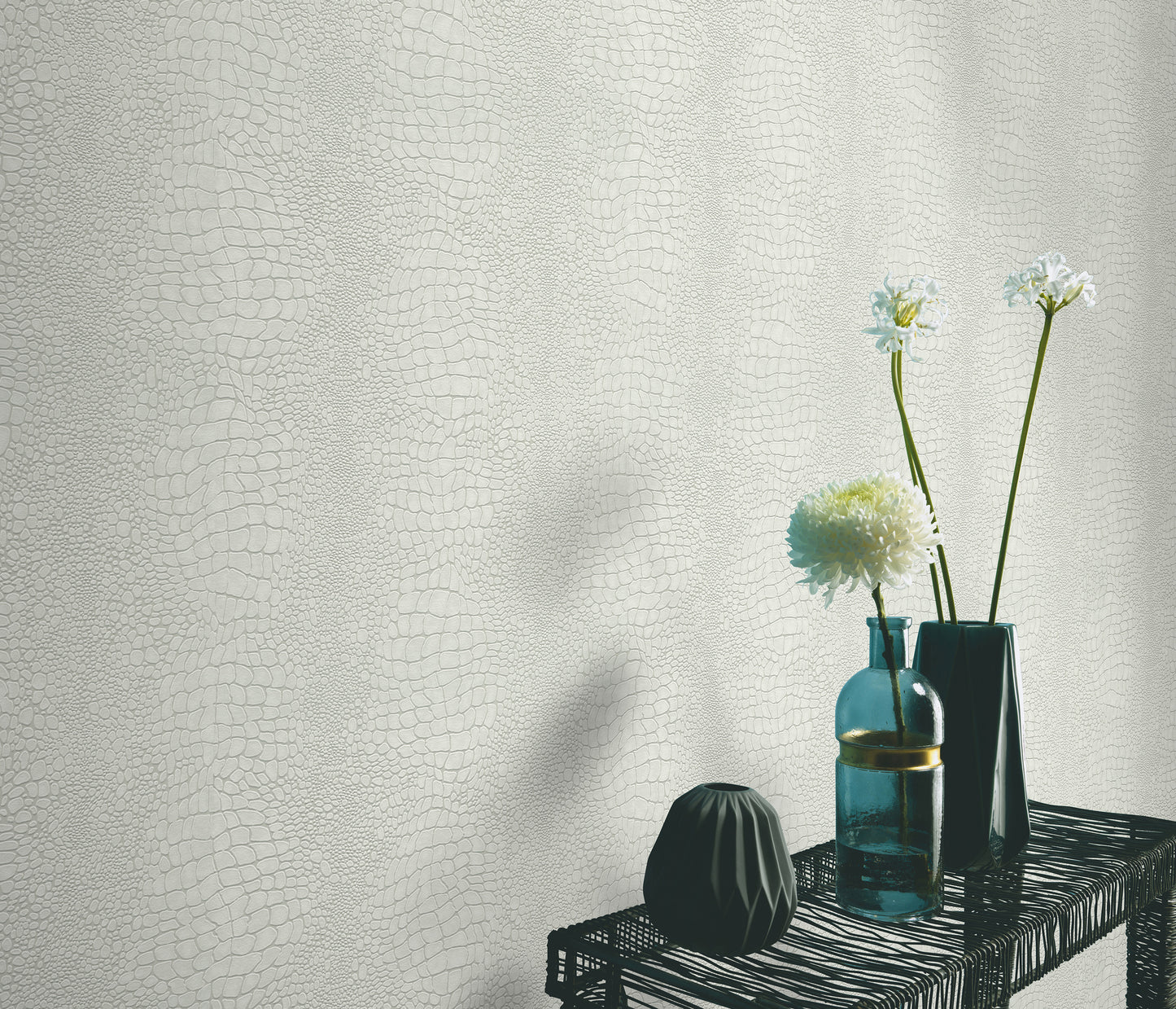 Ivory Pebble Texture Wallpaper | Modern Stone Effect Wallpaper | Textured Vinyl Wallpaper | Neutral Organic Wall Decor | Cameo Collection
