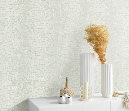 Ivory Pebble Texture Wallpaper | Modern Stone Effect Wallpaper | Textured Vinyl Wallpaper | Neutral Organic Wall Decor | Cameo Collection