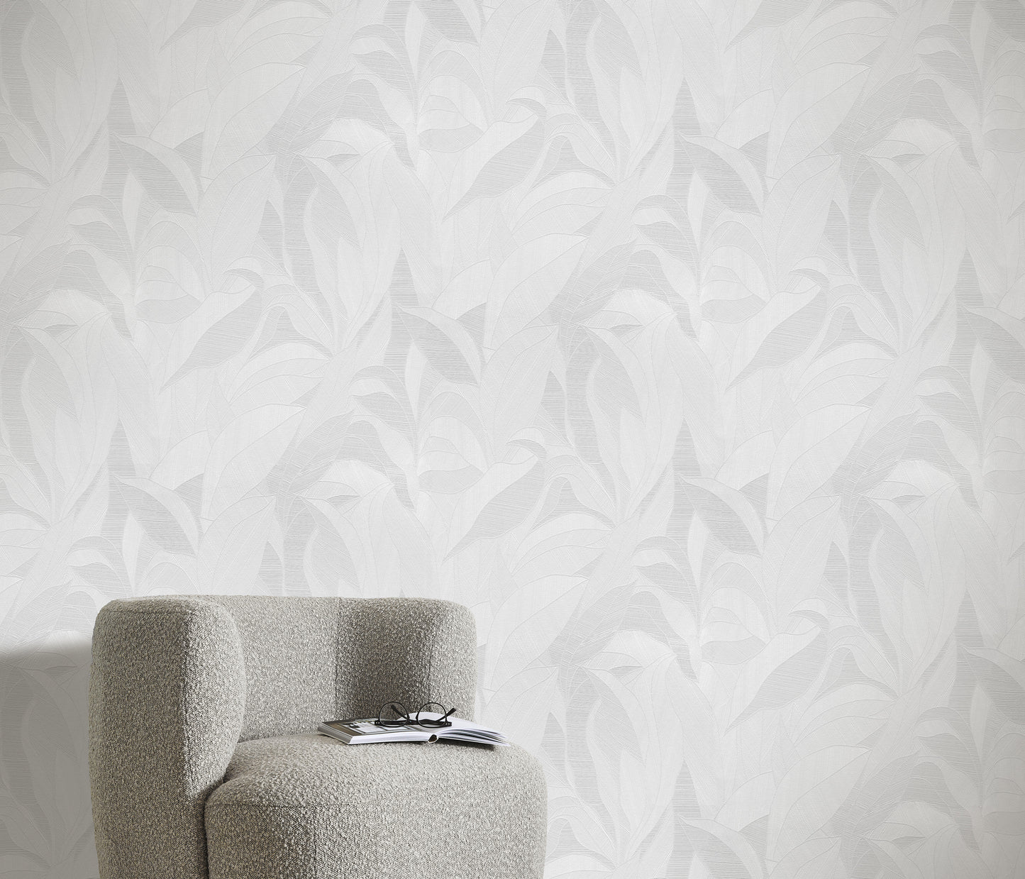 White Geometric Wallpaper | Modern Textured Line Wallpaper | Minimalist Abstract Vinyl Wallpaper | Neutral Wall Decor | Cameo Collection