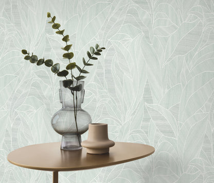Sage Green Geometric Wallpaper | Modern Abstract Line Wallpaper | Textured Vinyl Wallpaper | Minimalist Neutral Wall Decor Cameo Collection