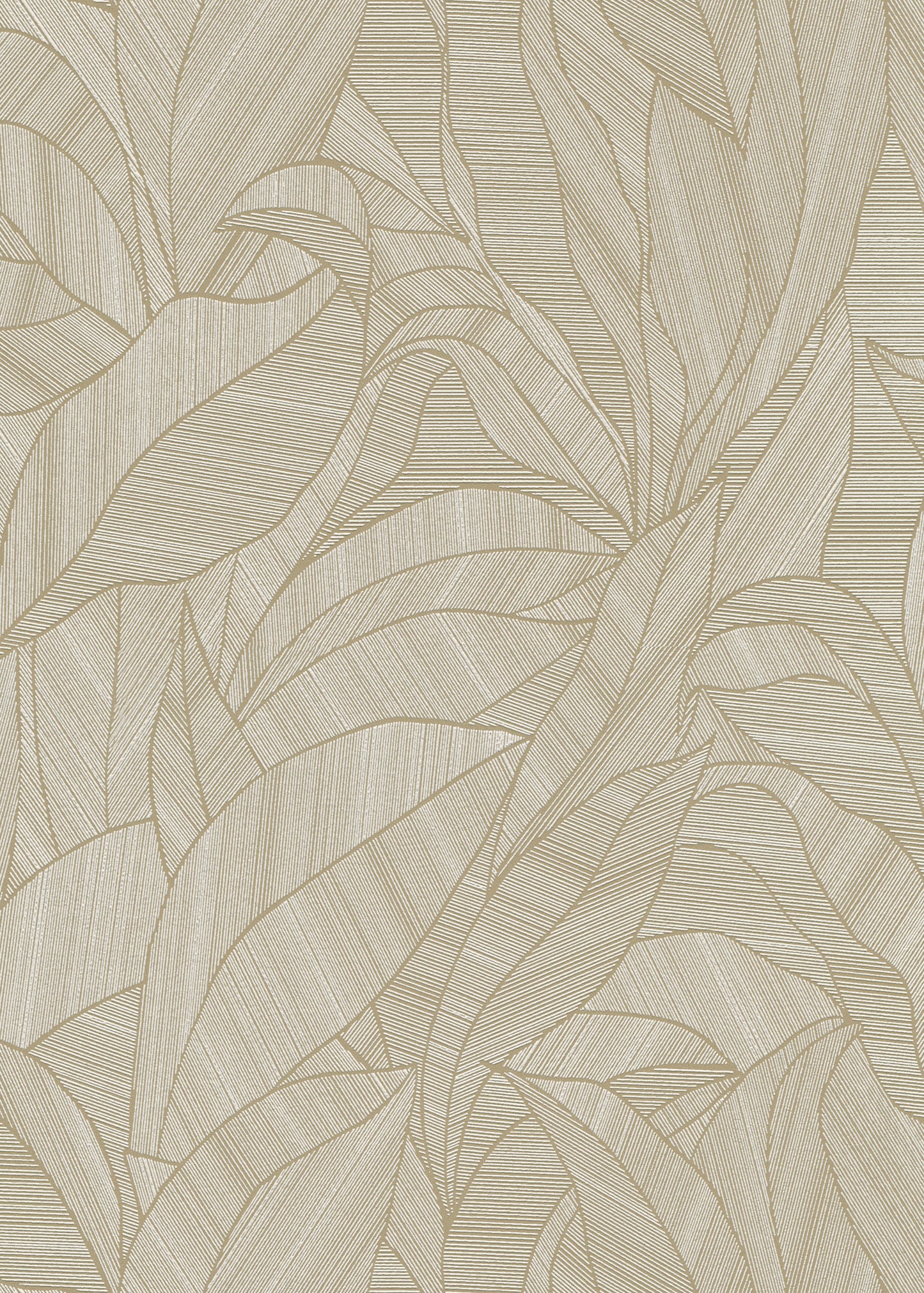 Beige Palm Leaf Wallpaper Textured Botanical Wallpaper Neutral Tropical Luxury Vinyl Wallpaper